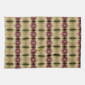Green Burgundy en Beige Theedoek (Horizontaal)
