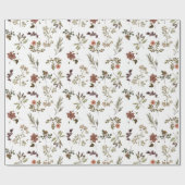 Green Burgundy Wildflower  Cadeaupapier (Vlak)