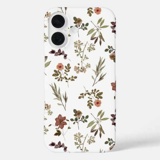 Green Burgundy Wildflower Case-Mate iPhone Case (Achterkant)