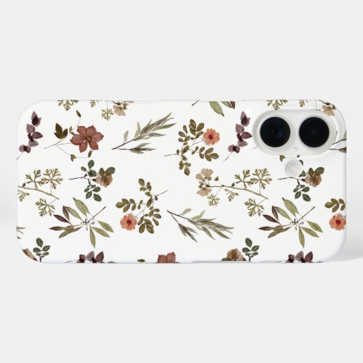 Green Burgundy Wildflower Case-Mate iPhone Case (Achterkant (horizontaal))