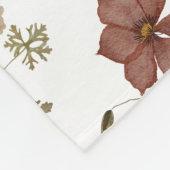 Green Burgundy Wildflower Monogram Name Fleece Deken (Hoek)