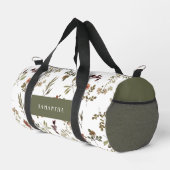 Green Burgundy Wildflower Monogram Name Plunjezak (Rechterhoek)