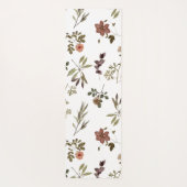 Green Burgundy Wildflower Monogram Name Yogamat (Achterkant)