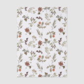 Green Burgundy Wildflower Tissuepapier (Voorkant)