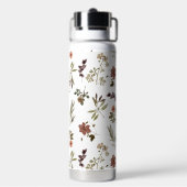 Green Burgundy Wildflower Waterfles (Achterkant)