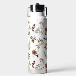 Green Burgundy Wildflower Waterfles