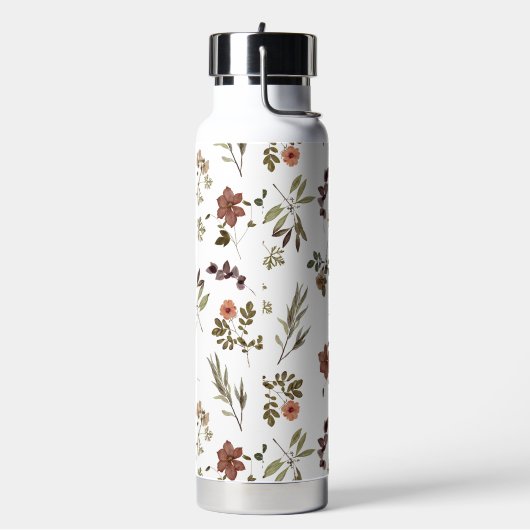 Green Burgundy Wildflower Waterfles (Links)