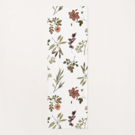 Green Burgundy Wildflower Yogamat