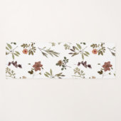 Green Burgundy Wildflower Yogamat (Voorkant (horizontaal))