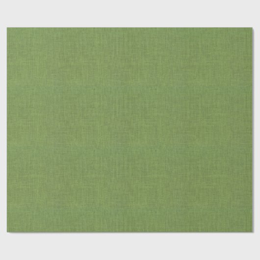 Green Burlap Texture Cadeaupapier (Vlak)