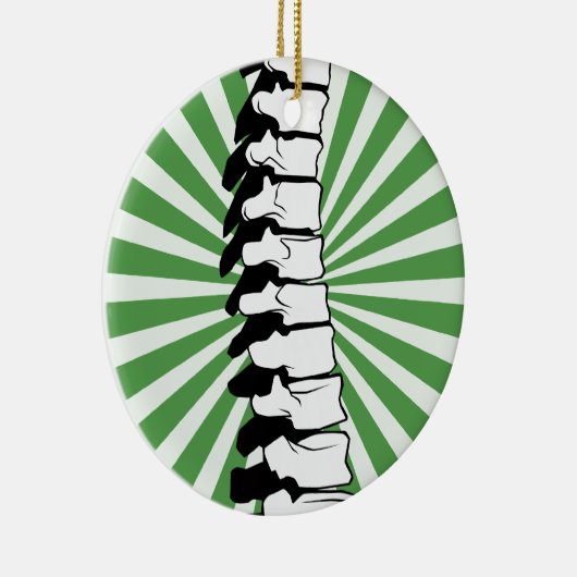 Green Burst Spine Ornament (Rechts)