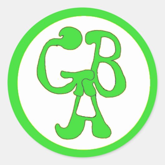 Green Bus Adventures - GBA - Groene Sticker (Voorkant)