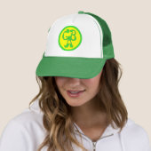 Green Bus Adventures Trucker Hat Pet (In situ)