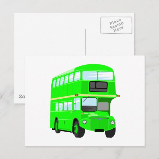 Green Bus Briefkaart (Voorkant / Achterkant)