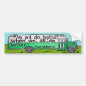 Green Bus Bumpersticker (Voorkant)