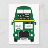Green Bus Sla de datum briefkaart op (Voorkant)