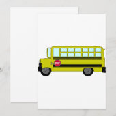 Green Bus-uitnodigingen Kaart (Voorkant / Achterkant)