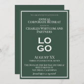 Green Business Corporate Event met Aangepaste Logo Kaart (Voorkant / Achterkant)