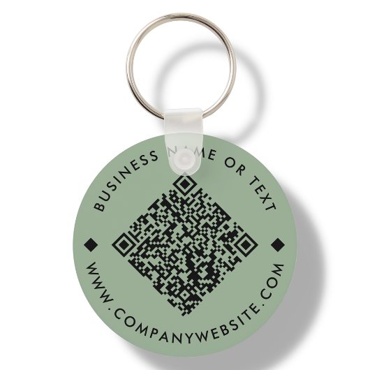 Green | Business Custom QR Code Sleutelhanger