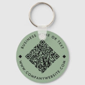 Green | Business Custom QR Code Sleutelhanger (Voorkant)