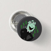 Green business executive puppet ronde button 3,2 cm (Voorkant /achterkant)