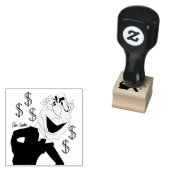 Green business executive puppet rubberstempel (Gestempeld)