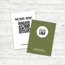 Green Business Logo QR Code Product Tag 