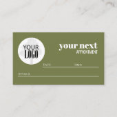 Green Business Logo Simple Minimalist  Afsprakenkaartje (Voorkant)