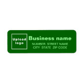 Green Business Return-adreslabel Etiket (Voorkant)