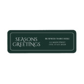 Green Business Seasons Groeten Retouradres Etiket (Voorkant)