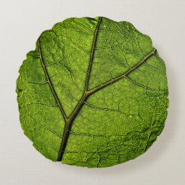 Green Butterbur Leaf Rond Kussen