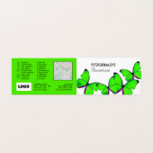 Green Butterflies, Beautician, Loyalty Card Visitekaartje (Buitenkant ongevouwen)