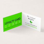 Green Butterflies, Beautician, Loyalty Card Visitekaartje (Binnen)