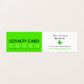 Green Butterflies, Beautician, Loyalty Card Visitekaartje (Binnenkant ongevouwen)