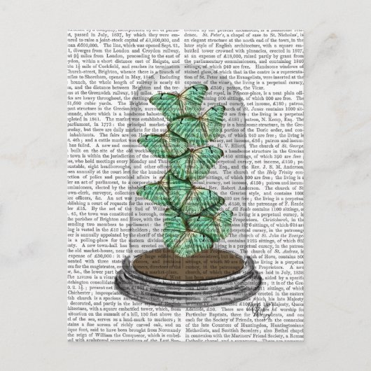 Green Butterflies in Bell Jar 2 Briefkaart (Voorkant)