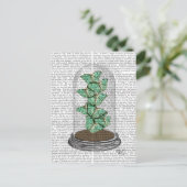 Green Butterflies in Bell Jar 2 Briefkaart (Staand voorkant)