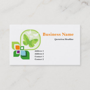 Green Butterflies Logo Visitekaartje