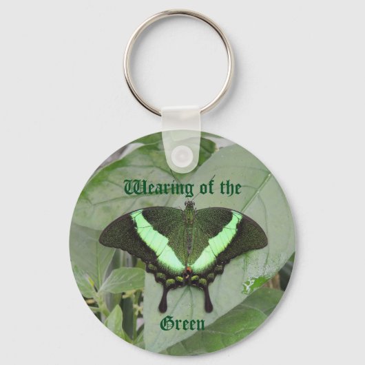 Green Butterfly Beauty Sleutelhanger (Voorkant)
