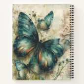 Green Butterfly Collage Journal Notitieboek (Achterkant)