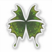 Green Butterfly Custom-Cut Sticker Scrapbook (Voorkant)