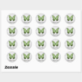 Green Butterfly Dank u Stickers (Vel)