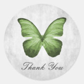 Green Butterfly Dank u Stickers (Voorkant)