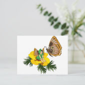 Green Butterfly Fairy Briefkaart (Staand voorkant)