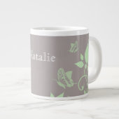 Green Butterfly Floral Jumbo Mok (Voorkant rechts)