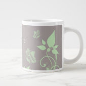 Green Butterfly Floral Jumbo Mok (Rechts)