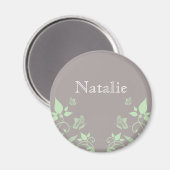 Green Butterfly Floral Magnet (Voorkant / Achterkant)