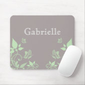 Green Butterfly Floral Mousepad Muismat (Met muis)