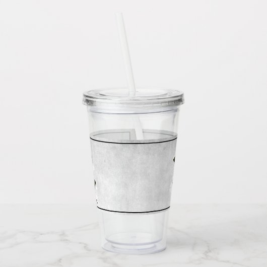 Green Butterfly Floral Personalized Acryl Drinkbeker (Links)