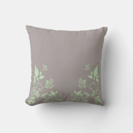 Green Butterfly Floral Pillow Kussen