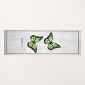 Green Butterfly Floral Yoga Mat (Voorkant (horizontaal))